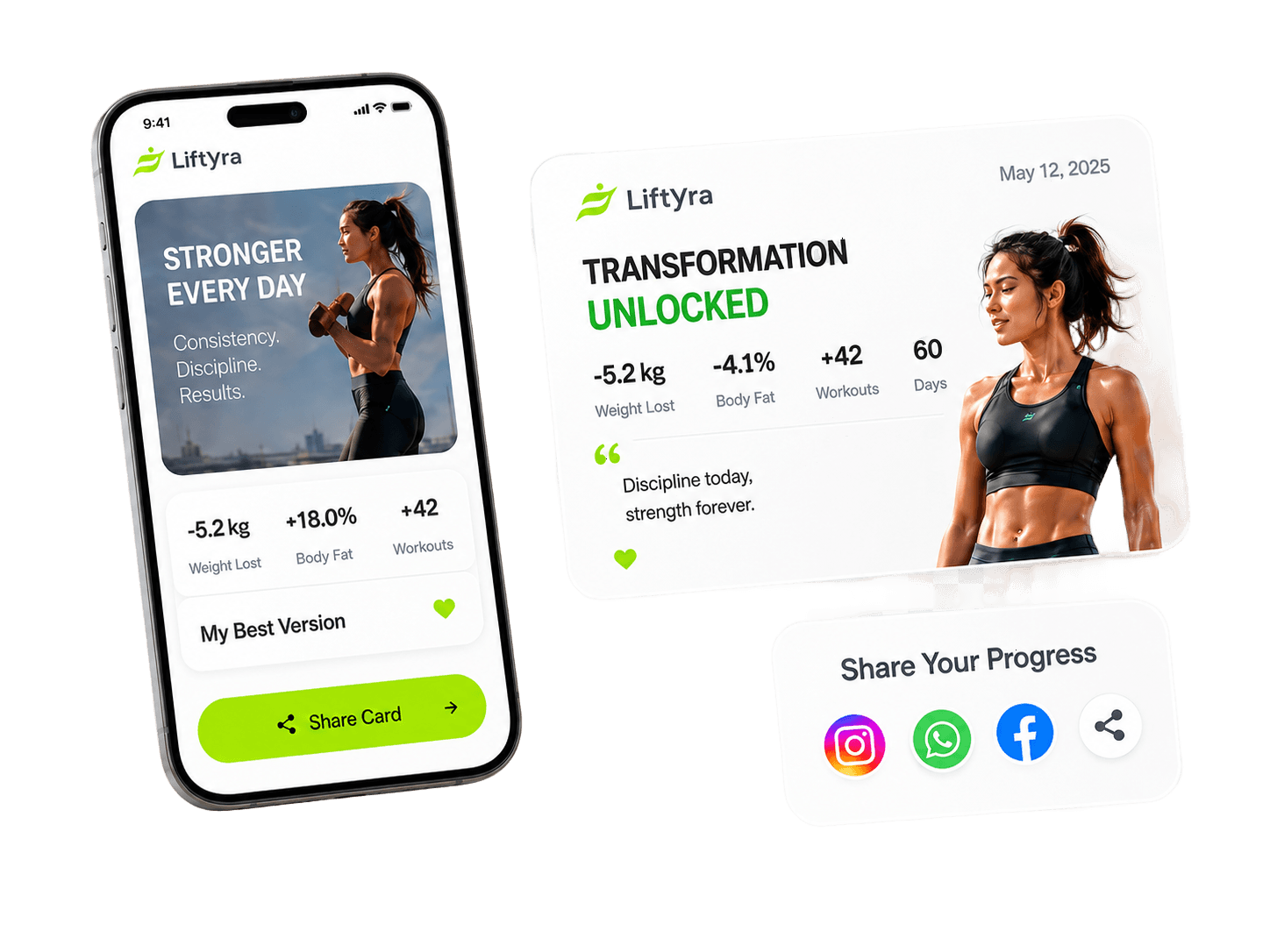 Liftyra share card preview