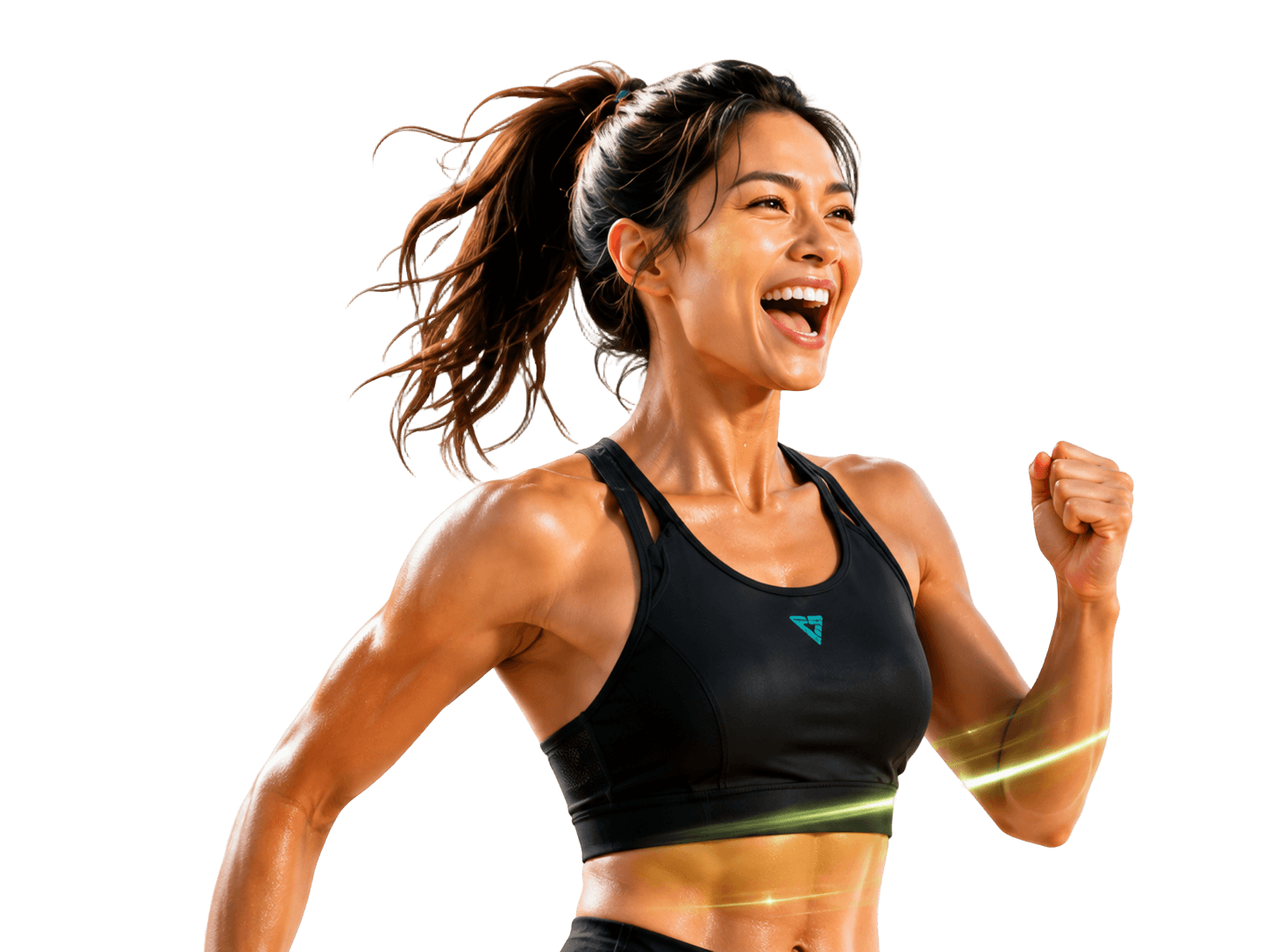 Athlete celebrating progress